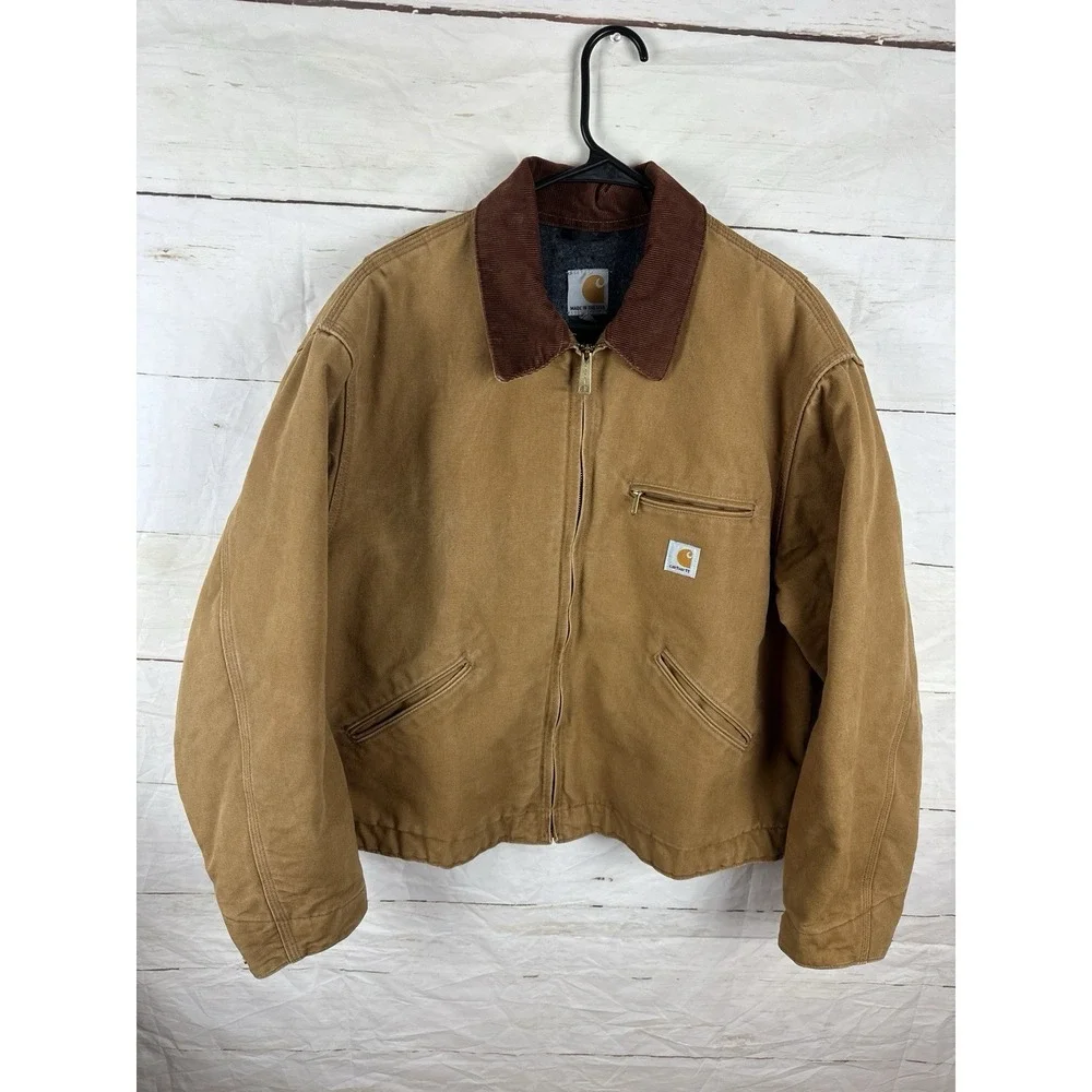 Carhartt Detroit Jacket Men XL Blanket Lined J001 BRN Brown Interstellar 2014